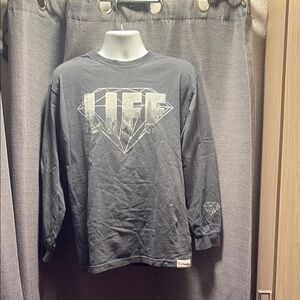 #Diamond Supply Co. Gray Long Sleeve Tee with Vintage Graphic